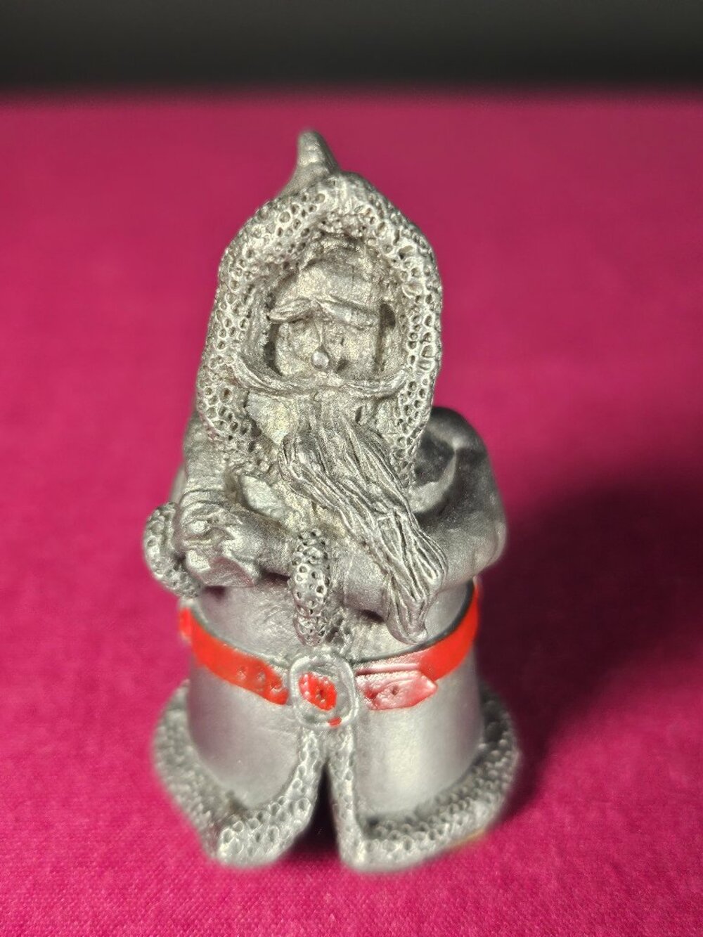 Cast Pewter Santa Figurine Old World Father Christmas St Nick Mini Statue